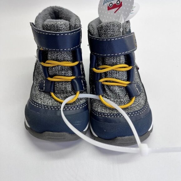 See Kai Run Sam Waterproof Boots size 4 in Navy & Gray - Picture 1 of 14